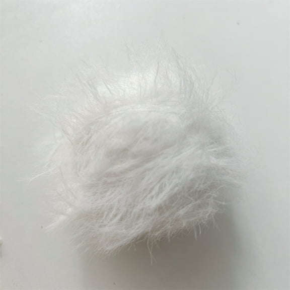 Nvzi Soft Yarn,Hand Mixed Thread,Imitation mink fur yarn-50g/1 Roll-Soft Long-Pile Yarn for Knitting Scarves,Sweaters,Crafts-Premium Nylon,Ideal for DIY Projects & Handmade Gifts,white