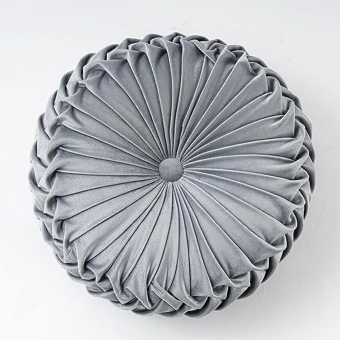 Nvzi Solid Velvet Seat Cushions Round Floor Pillows Thicken Chair