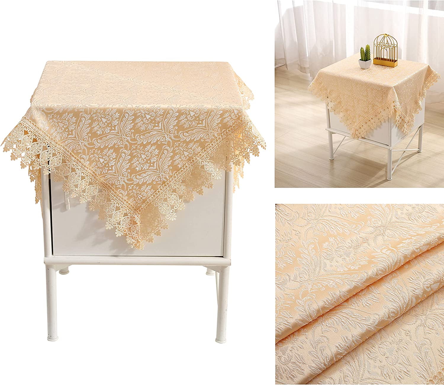 Nvzi Square Tablecloth,Nightstand Tablecloth,Side Table Cover,Table