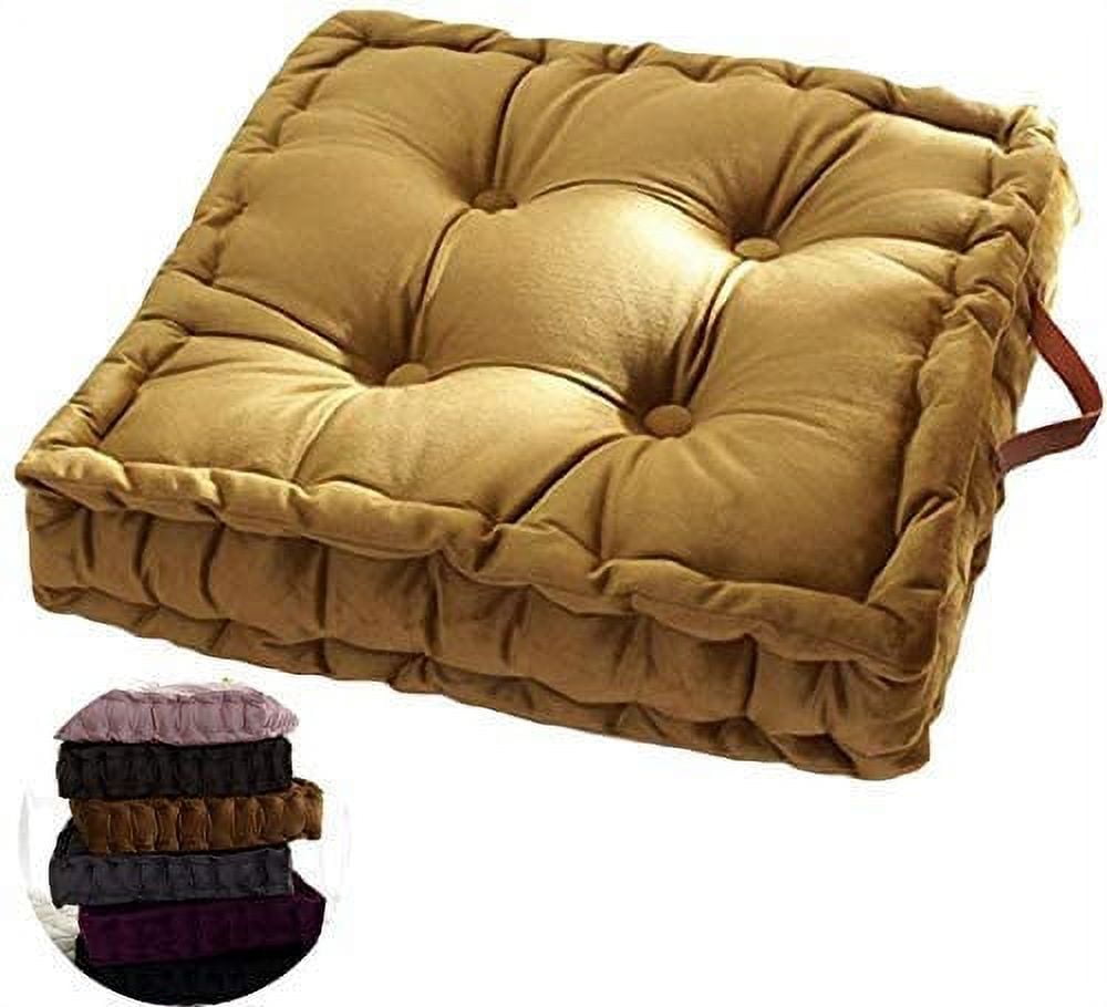 Nvzi Square Thick Floor Seating Cushions,Solid Thick Tufted Cushion