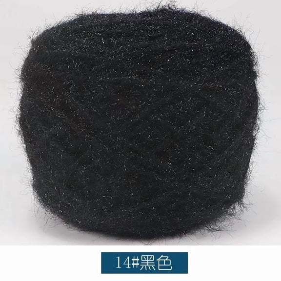 Nvzi Squirrel Down Yarn, Soft Yarn for Crocheting, 150g 1 roll, 4 Ply, Blended Fiber Fluffy, Fine & Warm, Ideal for Sweaters, Scarves & DIY Crafts,Simple and easy to learn,black