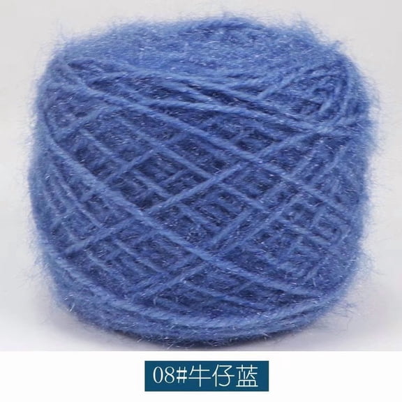 Nvzi Squirrel Down Yarn, Soft Yarn for Crocheting, 150g 1 roll, 4 Ply, Blended Fiber Fluffy, Fine & Warm, Ideal for Sweaters, Scarves & DIY Crafts,Simple and easy to learn,blue