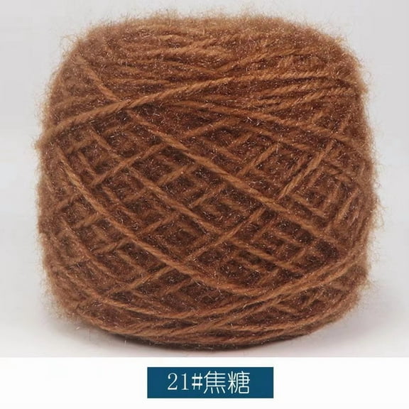 Nvzi Squirrel Down Yarn, Soft Yarn for Crocheting, 150g 1 roll, 4 Ply, Blended Fiber Fluffy, Fine & Warm, Ideal for Sweaters, Scarves & DIY Crafts,Simple and easy to learn,brown