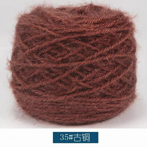 Nvzi Squirrel Down Yarn, Soft Yarn for Crocheting, 150g 1 roll, 4 Ply, Blended Fiber Fluffy, Fine & Warm, Ideal for Sweaters, Scarves & DIY Crafts,Simple and easy to learn,dark brown