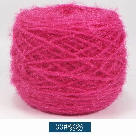 Nvzi Squirrel Down Yarn, Soft Yarn for Crocheting, 150g 1 roll, 4 Ply, Blended Fiber Fluffy, Fine & Warm, Ideal for Sweaters, Scarves & DIY Crafts,Simple and easy to learn,dark pink