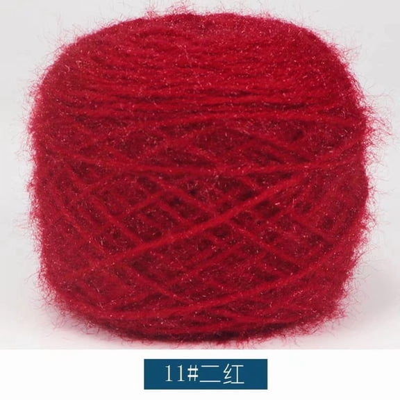 Nvzi Squirrel Down Yarn, Soft Yarn for Crocheting, 150g 1 roll, 4 Ply, Blended Fiber Fluffy, Fine & Warm, Ideal for Sweaters, Scarves & DIY Crafts,Simple and easy to learn,dark red