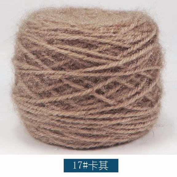 Nvzi Squirrel Down Yarn, Soft Yarn for Crocheting, 150g 1 roll, 4 Ply, Blended Fiber Fluffy, Fine & Warm, Ideal for Sweaters, Scarves & DIY Crafts,Simple and easy to learn,khaki