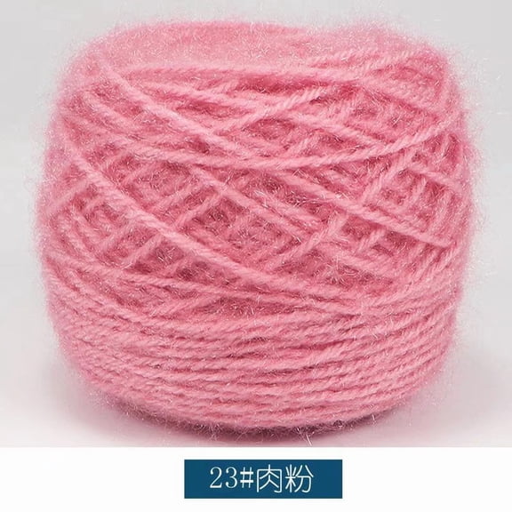 Nvzi Squirrel Down Yarn, Soft Yarn for Crocheting, 150g 1 roll, 4 Ply, Blended Fiber Fluffy, Fine & Warm, Ideal for Sweaters, Scarves & DIY Crafts,Simple and easy to learn,light pink