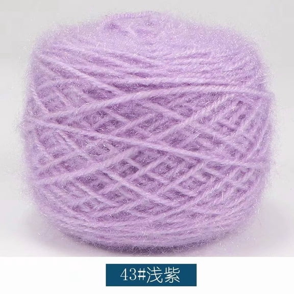Nvzi Squirrel Down Yarn, Soft Yarn for Crocheting, 150g 1 roll, 4 Ply, Blended Fiber Fluffy, Fine & Warm, Ideal for Sweaters, Scarves & DIY Crafts,Simple and easy to learn,light purple