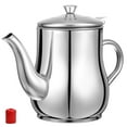 thumbnail image 1 of Nvzi Stainless Steel Oil Strainer Pot Bacon Grease Container Oil Dispenser with Removable Strainer Oil Separator Grease Storage Pot for Kitchen, 1 of 5