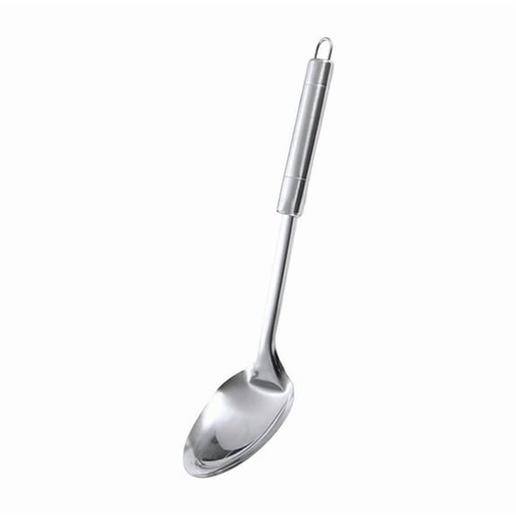 Nvzi Stainless Steel Spoon Kitchen Utensils for Cooking, Mixing, Baking Serving, Large Spoons for Restaurant or Home Use,Silvery