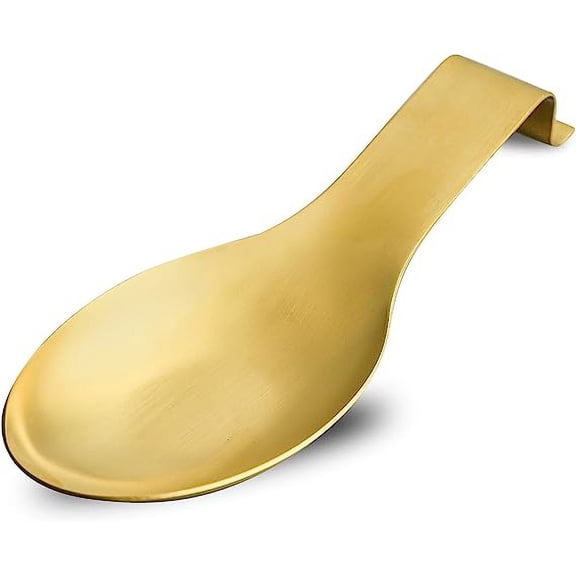 Nvzi Stainless Steel Spoon Rest,Spatula Ladle Holder, Stainless Steel Utensil Spoon Rest Holder, Brushed Finish, Dishwasher Safe 3.8 x 9.4 Inch