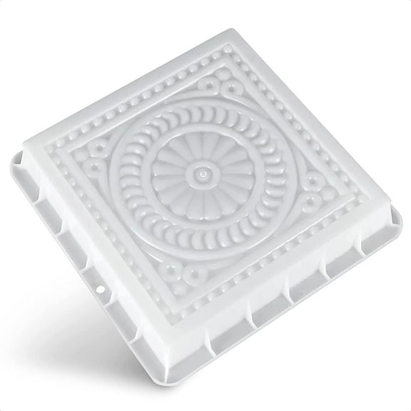 Nvzi Stepping Stone Molds for Concrete Reusable - DIY Stepping Stone Kit Garden Plastic Molds Concrete Mold Square Bit Stepping Stone Molds - Paver Molds for Concrete Landscape Bricks Stone Pavers
