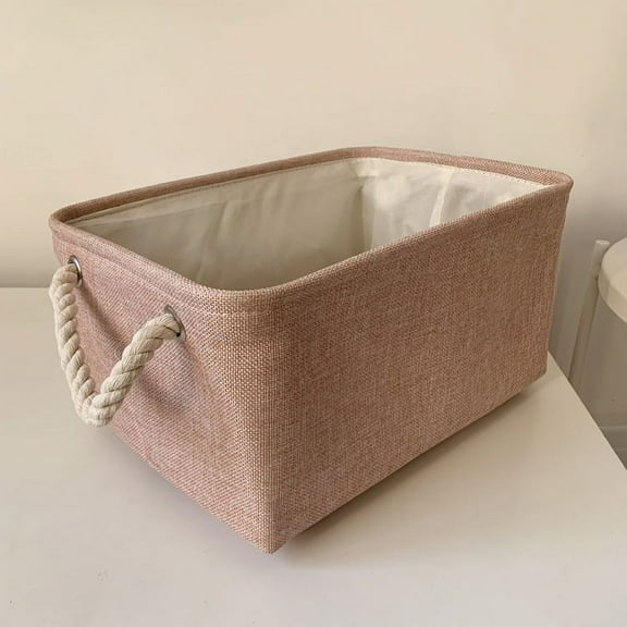 Nvzi Storage Bins for Shelves Storage Baskets for Organizing, Fabric Storage Cubes Closet Organizer for Home Nursery Baby Toy Gift Decorative 15.7*11.8*7.8inch (Pink)