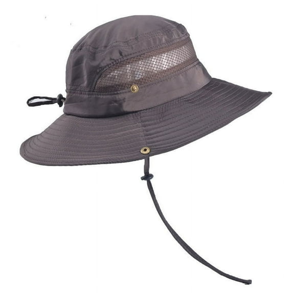 Nvzi Sun Hat Cooling Hat Mission Cooling Bucket Hat, Breathable Polyester with Mesh, Outdoor Wide Brim Waterproof Breathable UV Hat for Fishing Beach Golf(Coffee, 1)