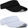 thumbnail image 1 of Nvzi Sun Visor Hats for Women Men Sun Protection Velcro Sun Hat Adjustable Lightweight Outdoor Sports Visor Cap, 1 of 5