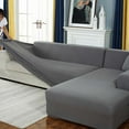thumbnail image 1 of Nvzi Thick Couch Covers 1 2 3 4 Seater, Sectional Sofa Sectional Couch Covers L Shape Stretch Slipcover Living Room Dogs Pets, Washable Durable Furniture Protector…, Light Gray, 3 Seater:70-84 inch, 1 of 4
