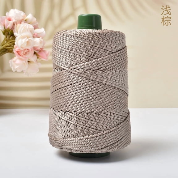 Nvzi Thick Yarn,1 Roll - Polyester Material, Soft & Warm, Ideal for Hats, Slippers, Dolls, Home Decor, Perfect for Knitting & Crocheting, Premium Thick Yarn for All Projects​,light brown