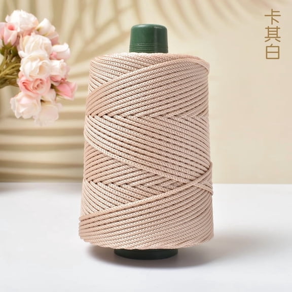Nvzi Thick Yarn,1 Roll - Polyester Material, Soft & Warm, Ideal for Hats, Slippers, Dolls, Home Decor, Perfect for Knitting & Crocheting, Premium Thick Yarn for All Projects​,light khaki