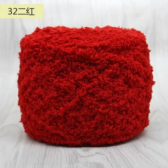 Nvzi Thick Yarn for Crocheting, Coral velvet100g, 1 Roll, Polyester Yarn for Sweaters, Hats & Crafts,Soft thick yarn,Warm and comfortable,Suitable for numerous crochet projects,dark red