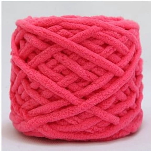 Nvzi Thick Yarn, Polyester Material, Soft & Bulky, Ideal for Scarves, Blankets, Bags, Cute Decorations, Perfect for Knitting & Crocheting, Premium Thick Yarn for All Crafts​,light red