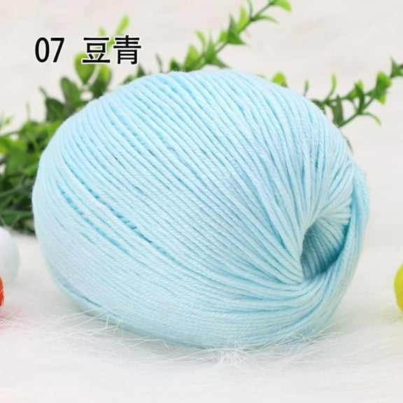 Nvzi 49g Acrylic Yarn Skein, Soft Milk Cotton Style Yarn for Hand Knitting Crochet, DIY Craft Scarf Weaving Bag Projects,light blue