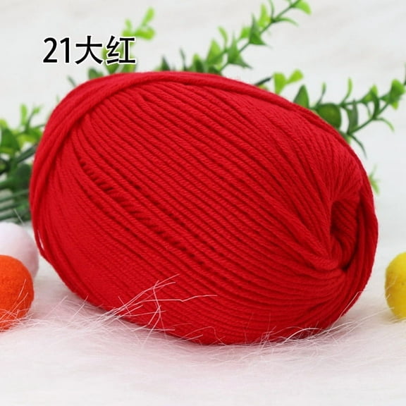 Nvzi Thin Soft Yarn, Ultra Fine & Smooth,Baby Clothes, Intricate Knits & Crafts - Easy to Knit/Crochet, Perfect for Beginners & Experts, Premium Thin Soft Yarn,red