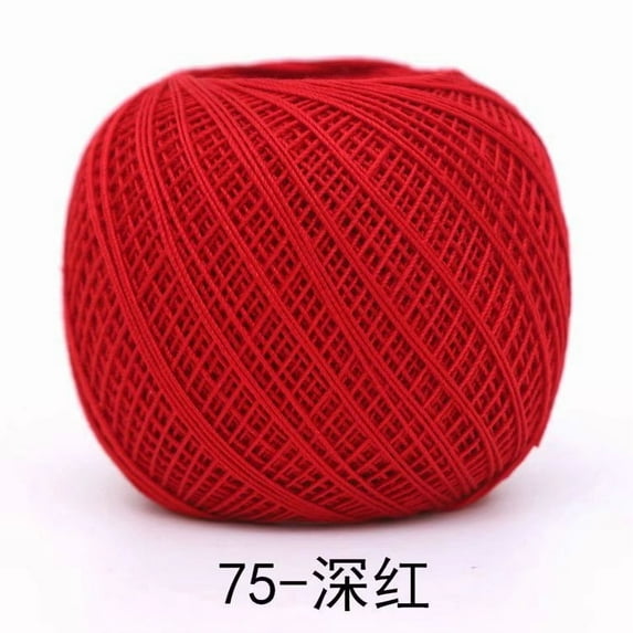 Nvzi Thin Yarn,8#Lace thread, 50g 1 roll, Long-Staple Cotton Yarn for Handcrafts, Knitting Small Items, Soft & Anti-Pilling, Fade-Resistant,Ideal for DIY Projects,red