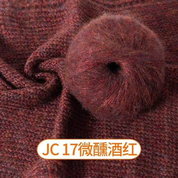Nvzi Thin Yarn for Crocheting - Yarn Packs for Crocheting, 1 Roll wine red Wool Yarn, Soft Yarn for Crocheting Ideal for DIY Crafts, Lightweight High-Quality Yarn for Scarves