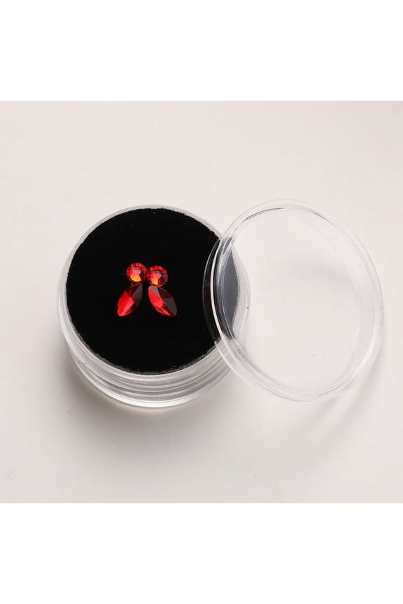 Tooth Gem Crystal Ornament Various Shape Color Teeth Jewelry Acrylic Teeth Decoration Teeth Kit Tooth Ornaments Teeth Jewelry gems(Red)