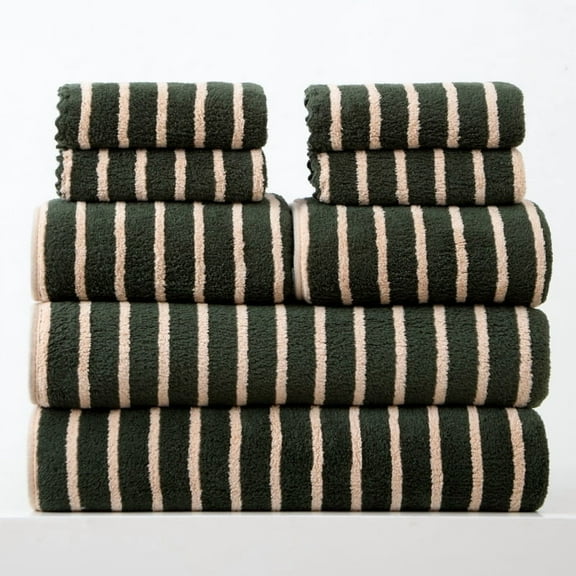 Nvzi Wash Cloth Set, green Bath Towels Set of 8- Hand Towel:34*34CM, Towel:34*74CM Bath Towel:70*140CM Coral Fleece Towels & Washcloths, Premium Fluffy Towels for Bathroom