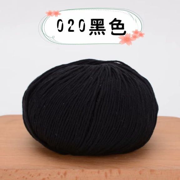 Nvzi Weaving Yarn for Crocheting - 8 Strands Cotton Yarn, 2 Rolls black Yarn Packs, Premium Soft Yarn for DIY Craft Projects, Durable & Easy-to-Use Yarn for Crocheting Enthusiasts