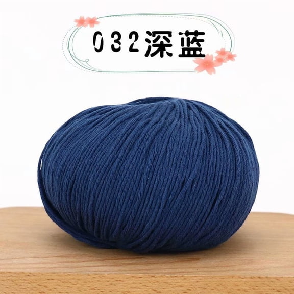 Nvzi Weaving Yarn for Crocheting - 8 Strands Cotton Yarn, 2 Rolls dark blue Yarn Packs, Premium Soft Yarn for DIY Craft Projects, Durable & Easy-to-Use Yarn for Crocheting Enthusiasts