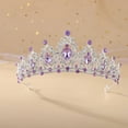 thumbnail image 1 of Nvzi-c Wedding Tiara for Bride Princess Tiara Headband Bridal Crown,Crystal Rhinestone Hair Jewelry Decor for Queen Bride Birthday Prom Wedding Pageant Halloween Costume Party(Purple), 1 of 2