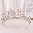 thumbnail image 1 of Nvzi-c Wedding Tiara for Bride Princess Tiara Headband Bridal Crown,Crystal Rhinestone Hair Jewelry Decor for Queen Bride Birthday Prom Wedding Pageant Halloween Costume Party(AB), 1 of 2