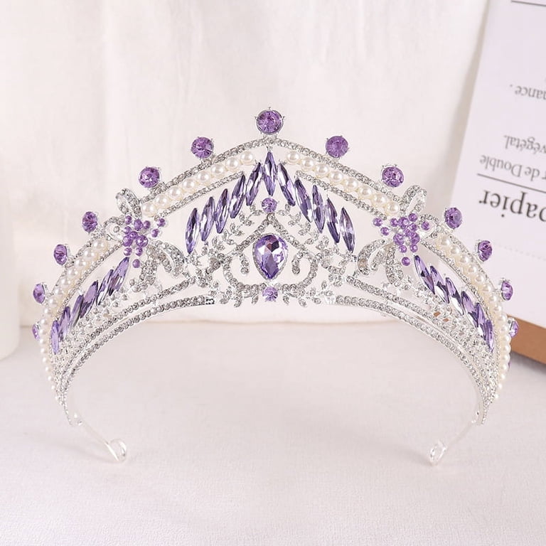 Bridal Wedding Crown Tiara Headband Hair Jewelry Rhinestone Crystal Amazon.com : Namzi Wedding Tiara for Bride Princess Tiara  main image 2