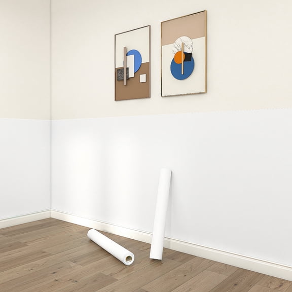 Nvzi White self-adhesive wallpaper -3 rolls, 78.74 12 inch PVC waterproof wallpaper, suitable for DIY decoration of kitchen, desk, wall, bedroom