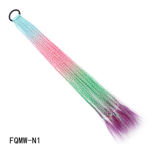 Nvzi Wigs with Braids, 1 pcs Pony Tail Hair Extensions, 60cm Long Synthetic Heat-Resistant Wig, Natural-Looking Braided Ponytail for Hairstyle Enhancement, Style A