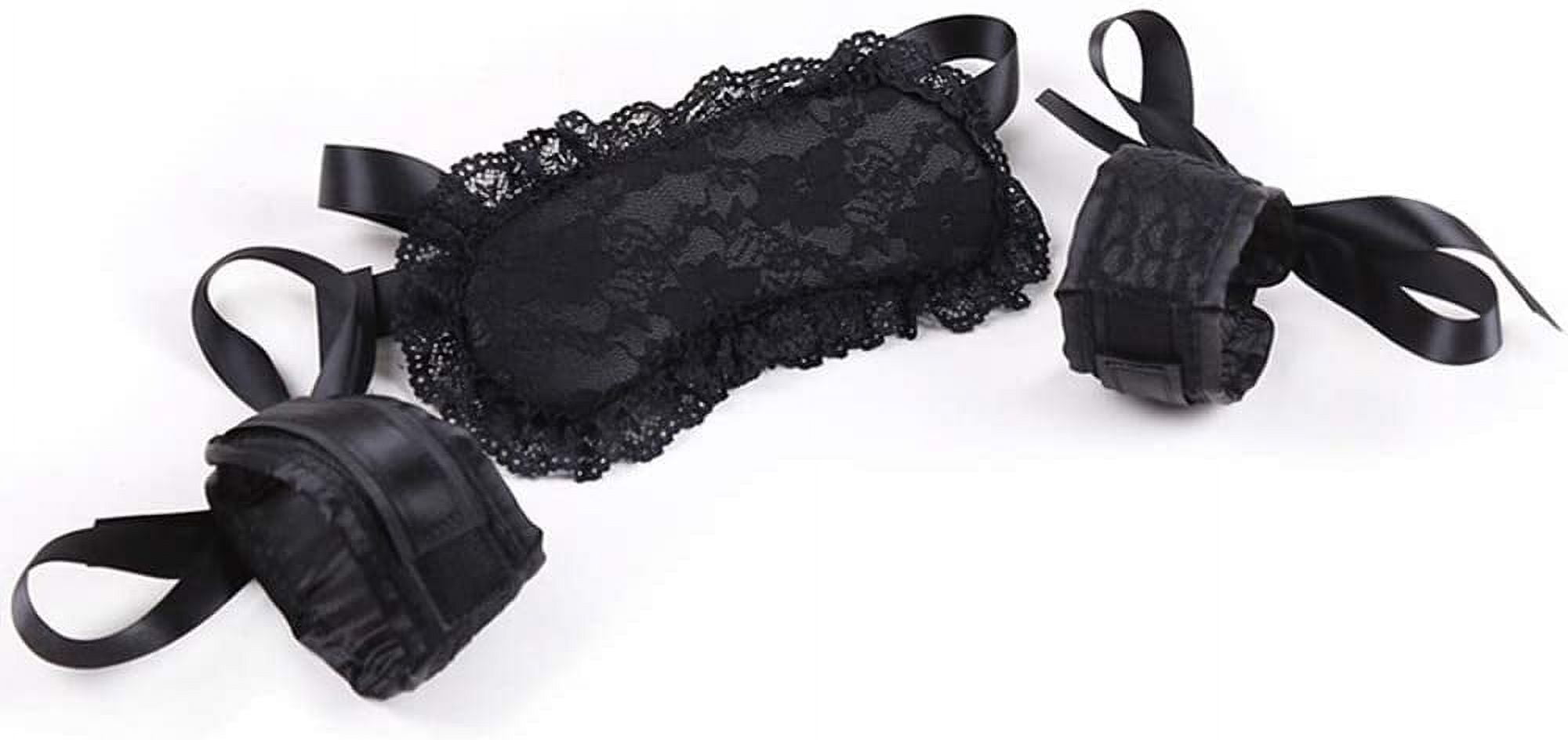 Nvzi Women Sexy Lace Blindfold Eye Mask with Ribbon Ties Accessions