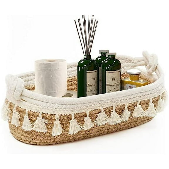 Nvzi Woven Cotton Rope Storage Baskets