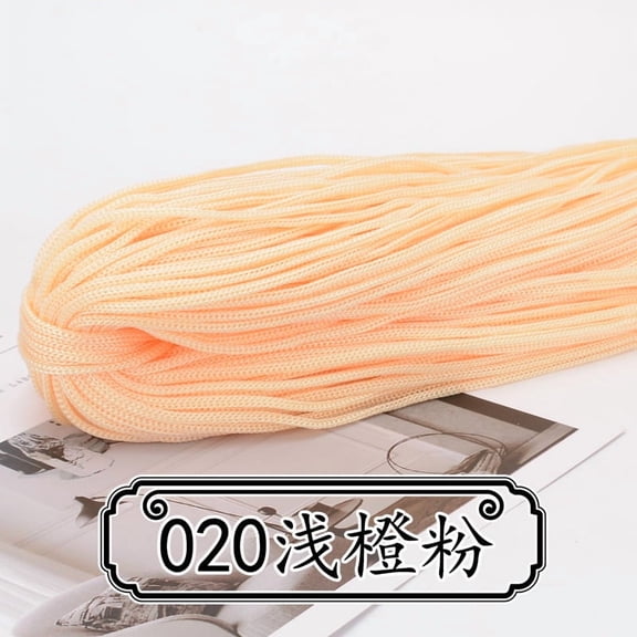 Nvzi Yarn Bulk, 200g 1 roll, Hollow yarn, Ply Polypropylene Fiber, Normal Linear Density - Ideal for Hats, Gift Bag Handles, Rugs, Colorful & Anti-Pilling Craft Yarn,light orange