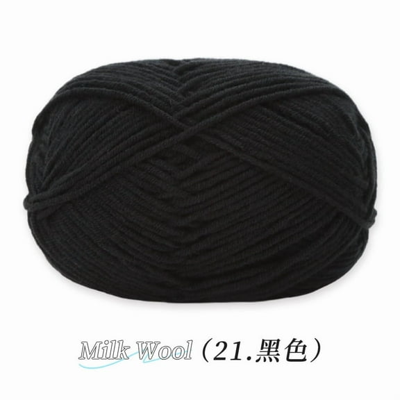 Nvzi Yarn for Crocheting, 35g per Roll, 1 Roll, blended fabric, Ideal for Scarves, Sweaters, Blankets & Crafts - Medium Thickness, Fluffy, Breathable, Perfect for Beginners​,black ﻿