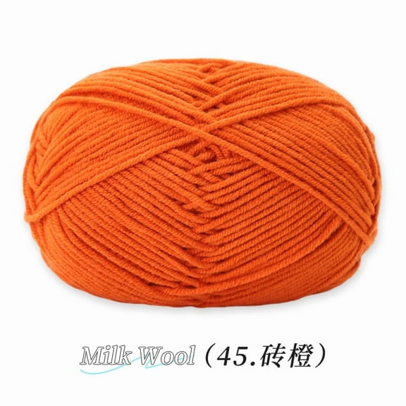 Nvzi Yarn for Crocheting, 35g per Roll, 1 Roll, blended fabric, Ideal for Scarves, Sweaters, Blankets & Crafts - Medium Thickness, Fluffy, Breathable, Perfect for Beginners,dark orange