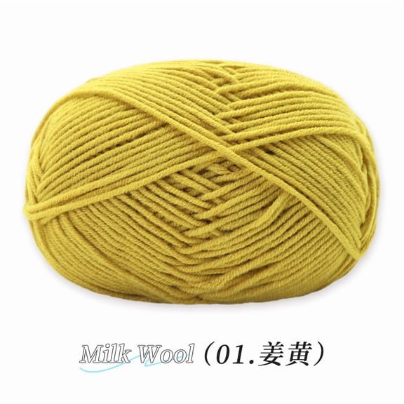 Nvzi Yarn for Crocheting, 35g per Roll, 1 Roll, blended fabric, Ideal for Scarves, Sweaters, Blankets & Crafts - Medium Thickness, Fluffy, Breathable, Perfect for Beginners,dark yellow 