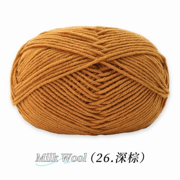 Nvzi Yarn for Crocheting, 35g per Roll, 1 Roll, blended fabric, Ideal for Scarves, Sweaters, Blankets & Crafts - Medium Thickness, Fluffy, Breathable, Perfect for Beginners,dark brown 