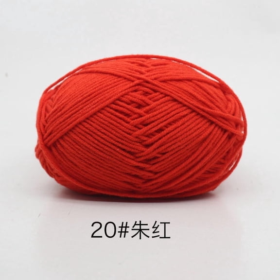 Nvzi Yarn for Crocheting,Milk cotton blended fabric, Blended Yarn,Moderate thickness, suitable for crochet numerous items and manual DIY,Suitable for beginners,Soft and skin friendly,red