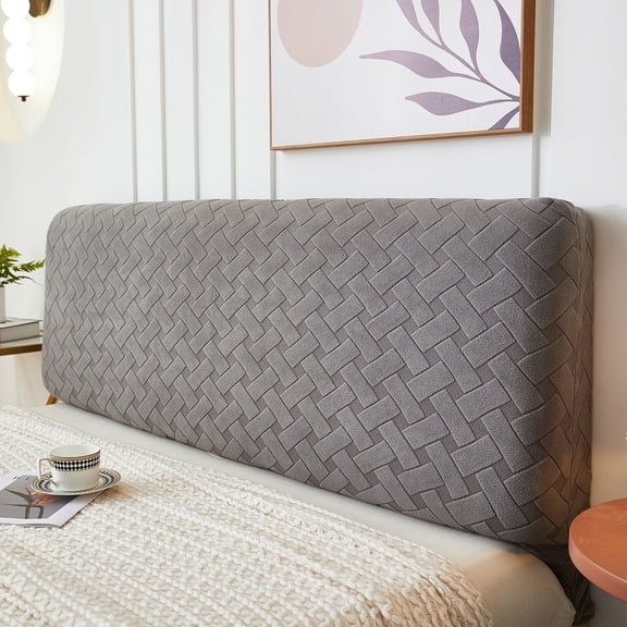 Nvzi-a 1 piece all inclusive bed backrest protection cover, bedroom decoration cover, all season universal removable and washable simple dust cover, length 200cm (dark gray)
