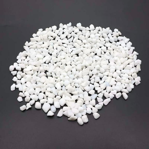 Nvzi-a 1 piece natural stone white irregular non perforated crushed stone, DIY handmade accessory, suitable for fish tank, potted plant decoration, home decoration (5-7mm)