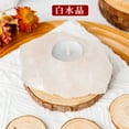 thumbnail image 1 of Nvzi-a 1 piece white natural stone candle holder - quartz natural stone crystal, perfect for home, party, and party decoration, ideal natural stone candle holder, 1 of 3