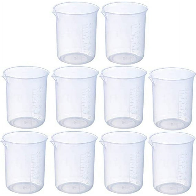 Nvzia 10 PCS 150ml Resin Mixing Cups, Liquid Measuring Cups, Plastic